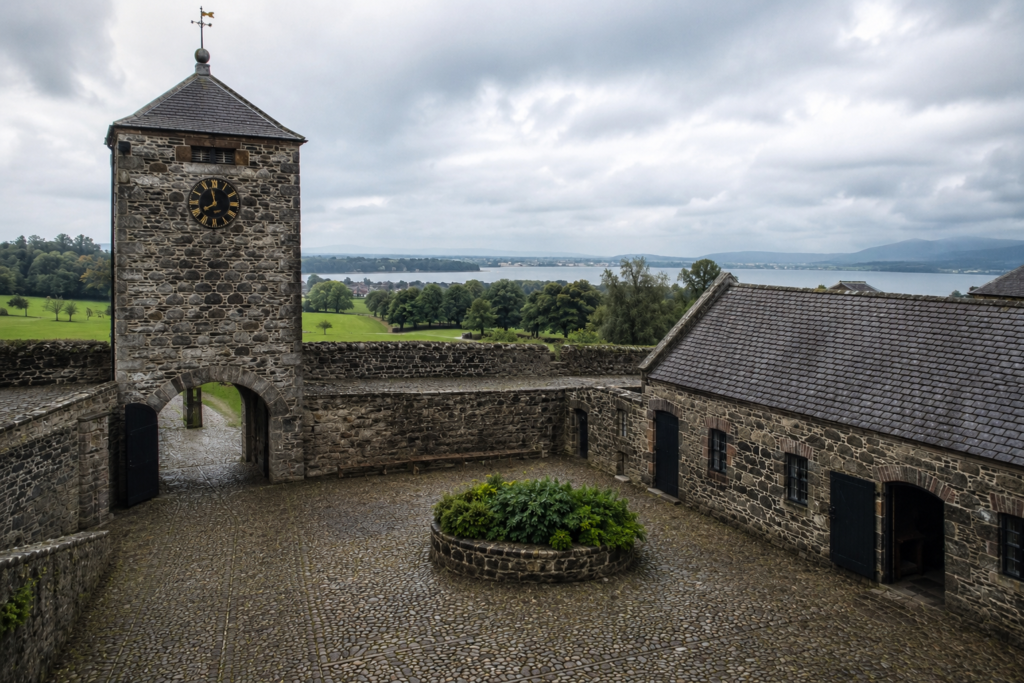The historic farmyard courtyard at Castle Ward, County Down, used as Winterfell in Game of Thrones
